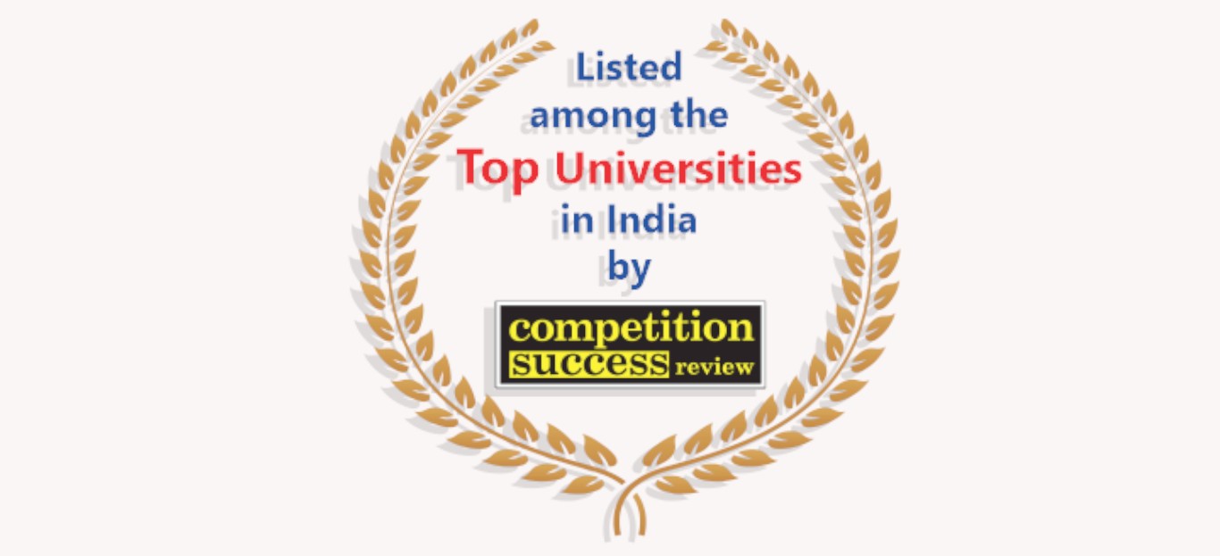 Listed among the Top Universities in India By competition success review