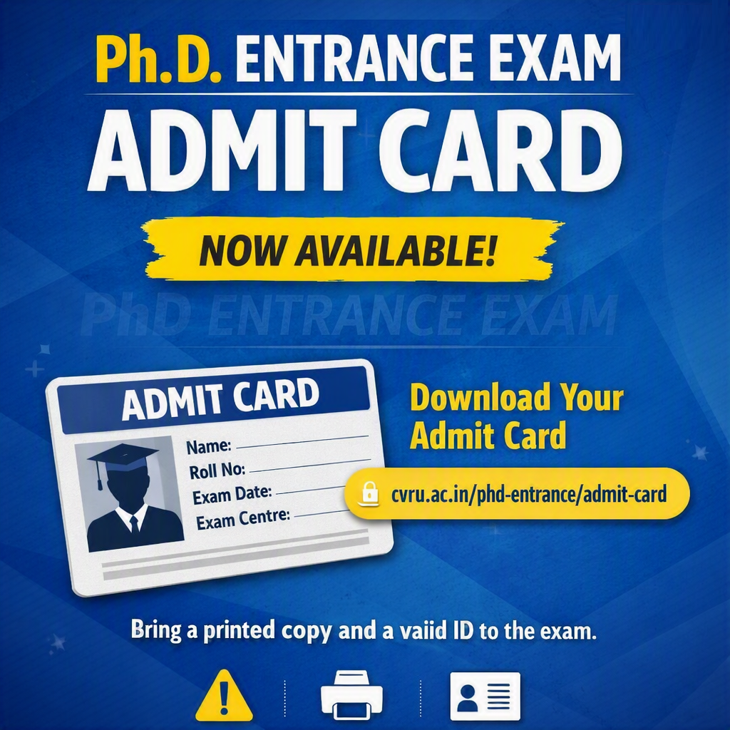 Ph.D. Entrance Exam Admit Card